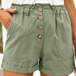 Cuffed High Waist Short